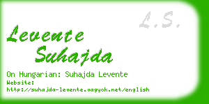 levente suhajda business card